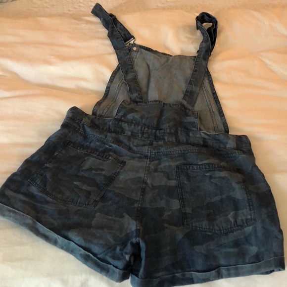 Rails Mia Denim Camo Chambray Overalls - Picture 6 of 6